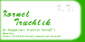 kornel truchlik business card